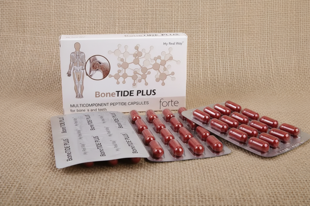 Maisto papildas kaulams Bone TIDE PLUS forte su peptidais,30kaps.