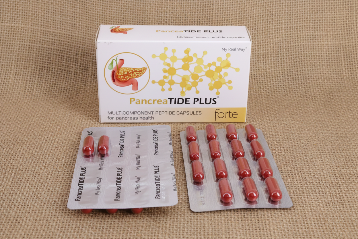 Maisto papildas kasai PancreaTIDE PLUS forte su peptidais,30kaps.