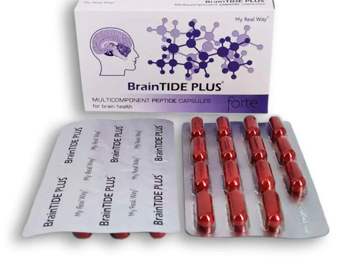 Maisto papildas smegenims BrainTIDE PLUS forte su peptidais,30 kaps.