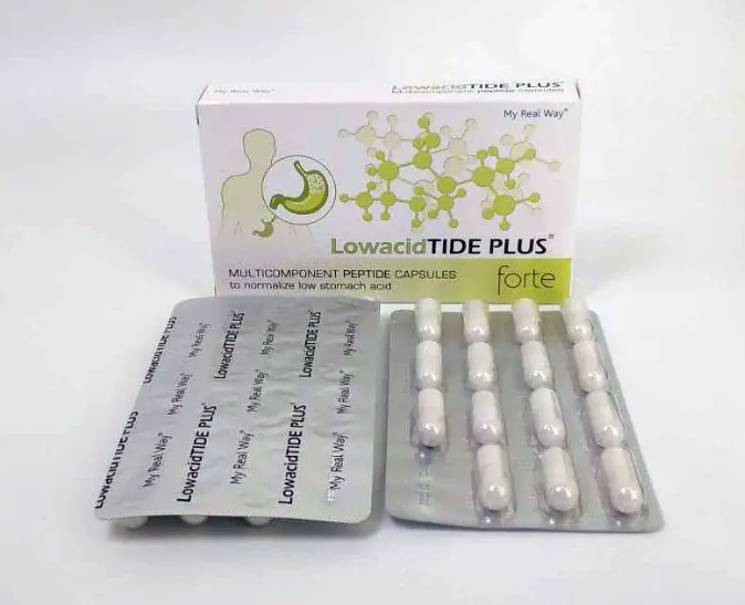 Maisto papildas skrandžiui LowacidTIDE PLUS forte ( mažo rūgštingumo),30kaps.