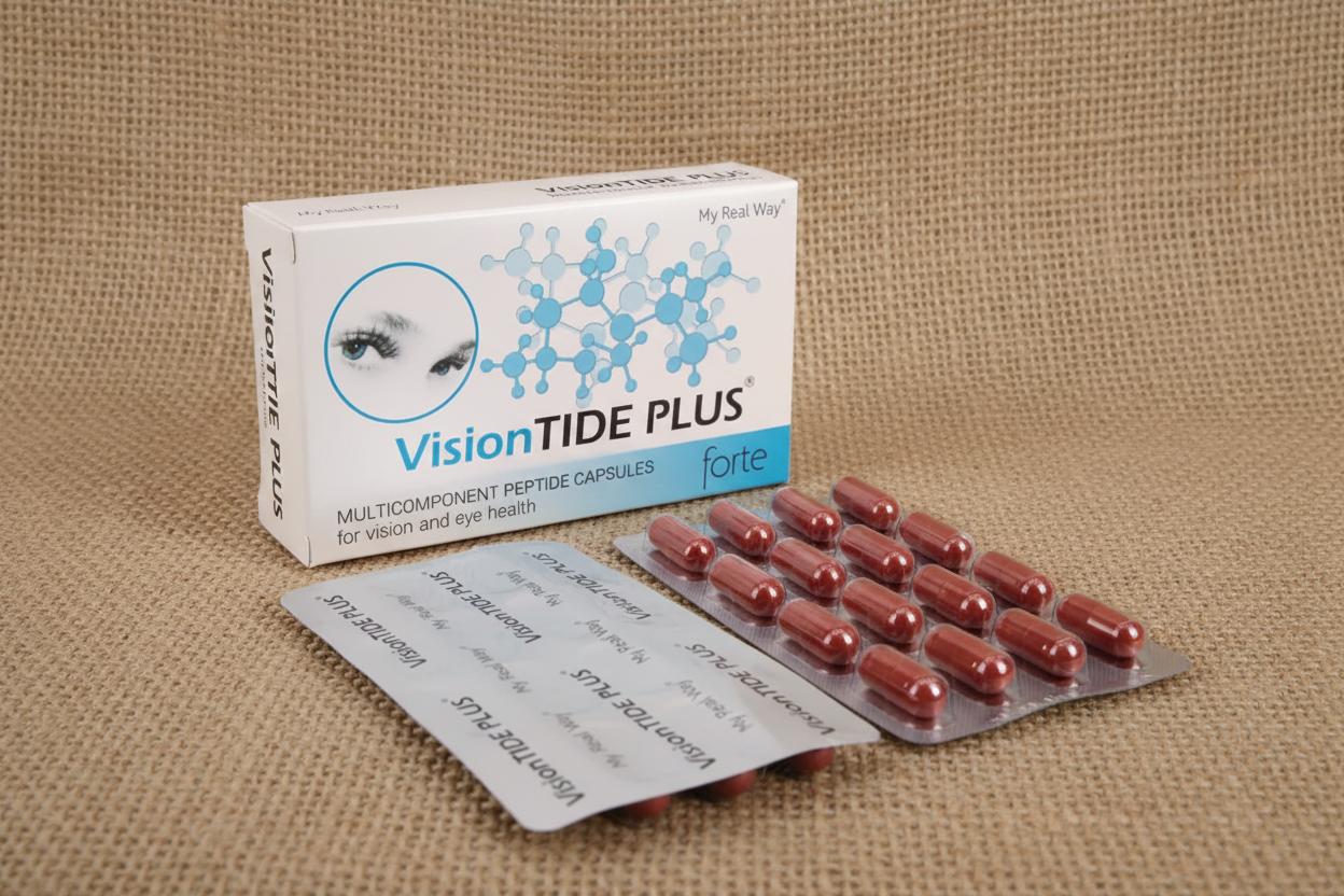 Maisto papildas akims VisionTIDE PLUS Forte su peptidais ,30 kaps