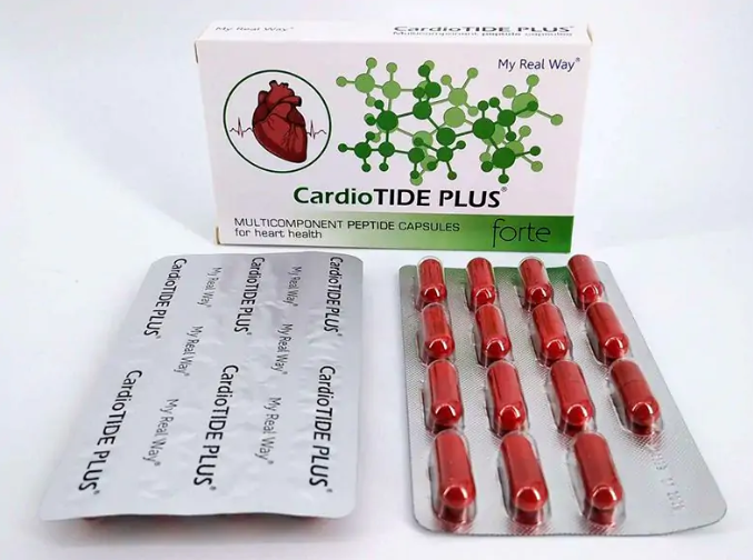 Maisto papildas širdžiai CardioTIDE PLUS forte su peptidais,30 kaps.