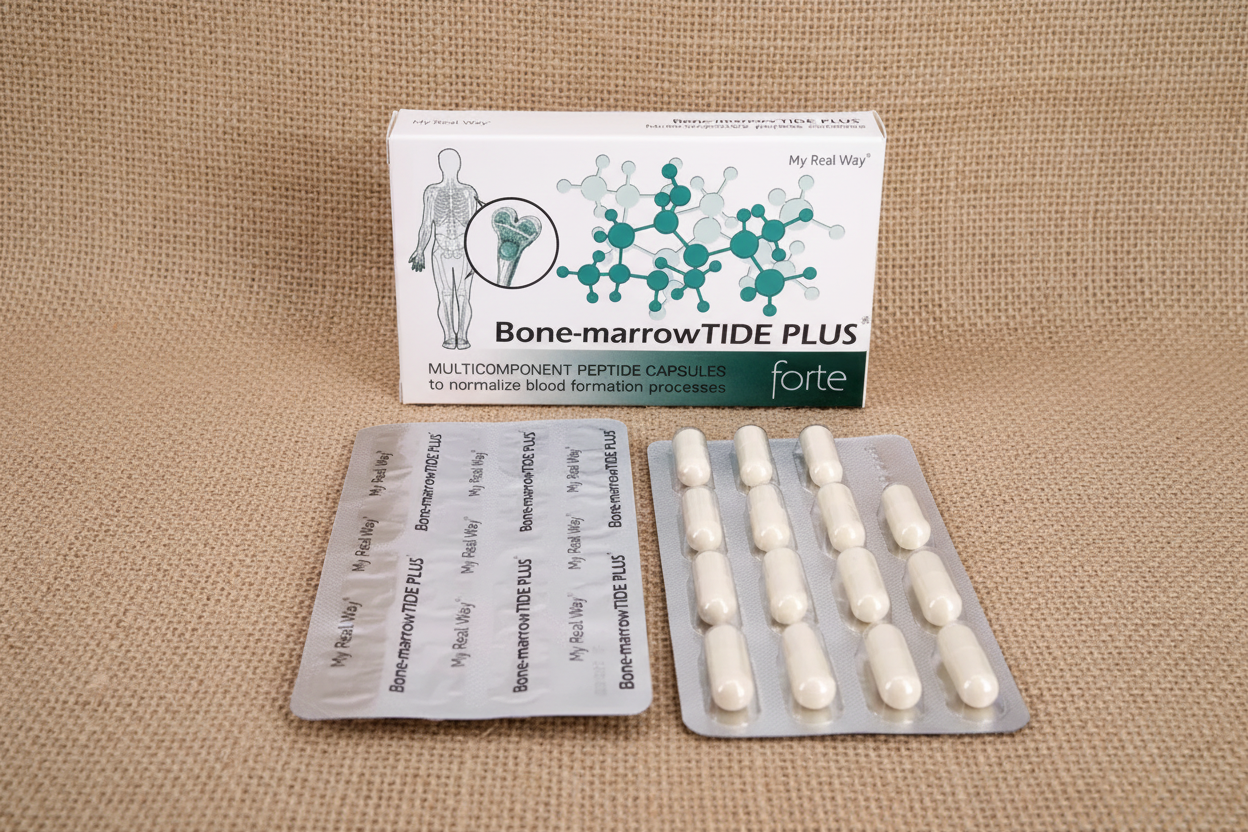 Maisto papildas kaulų čiulpams Bone-marrowTIDE PLUS Forte su peptidais,30 kaps.