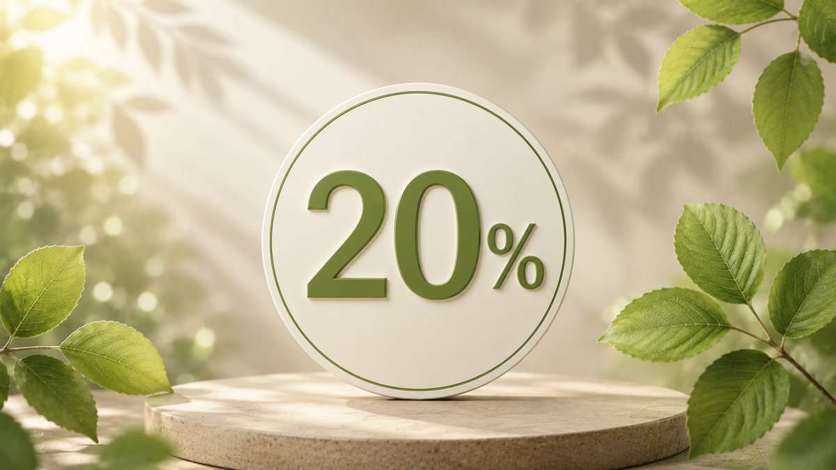 20 % Nuolaida Maisto Papildams