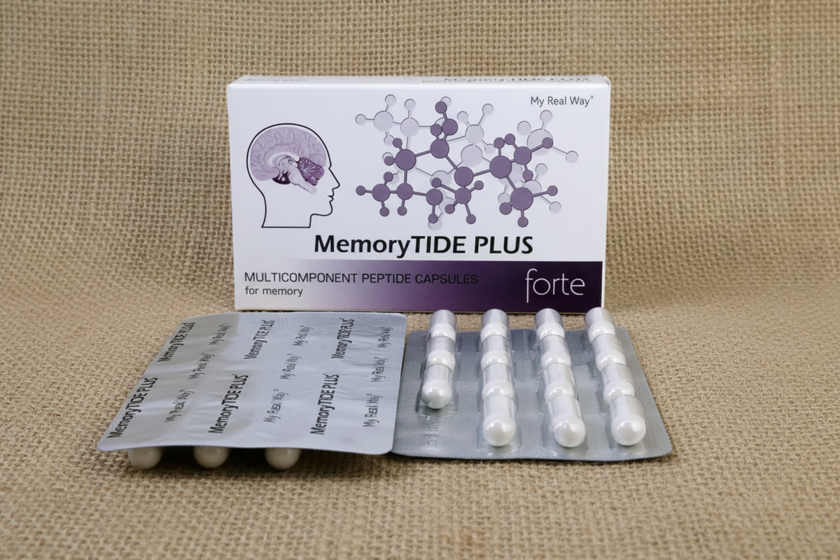 Maisto papildas atminčiai MemoryTIDE PLUS forte su peptidais,30kaps.