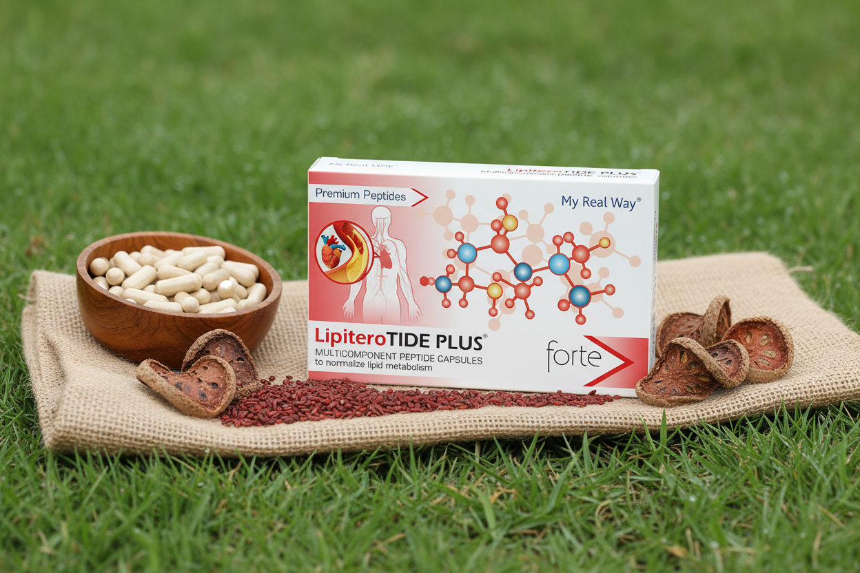 LipiteroTIDE PLUS Forte – maisto papildas cholesterolio normai su peptidais| My Real Way | 30 kaps.