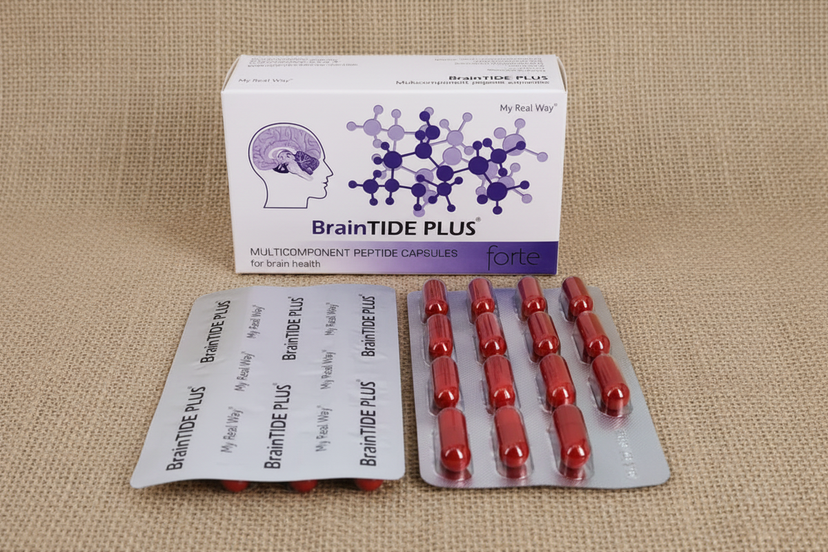 BrainTIDE PLUS Forte – Peptidų kompleksas smegenims