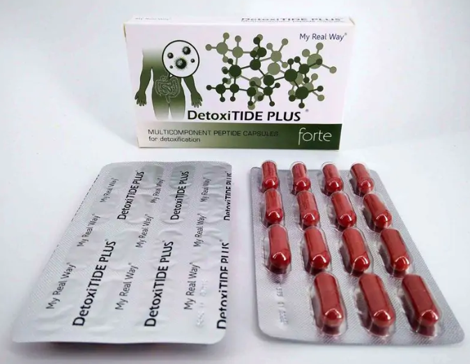 Maisto papildas detoksikacijai DetoxiTIDE PLUS forte su peptidais ,30kaps.