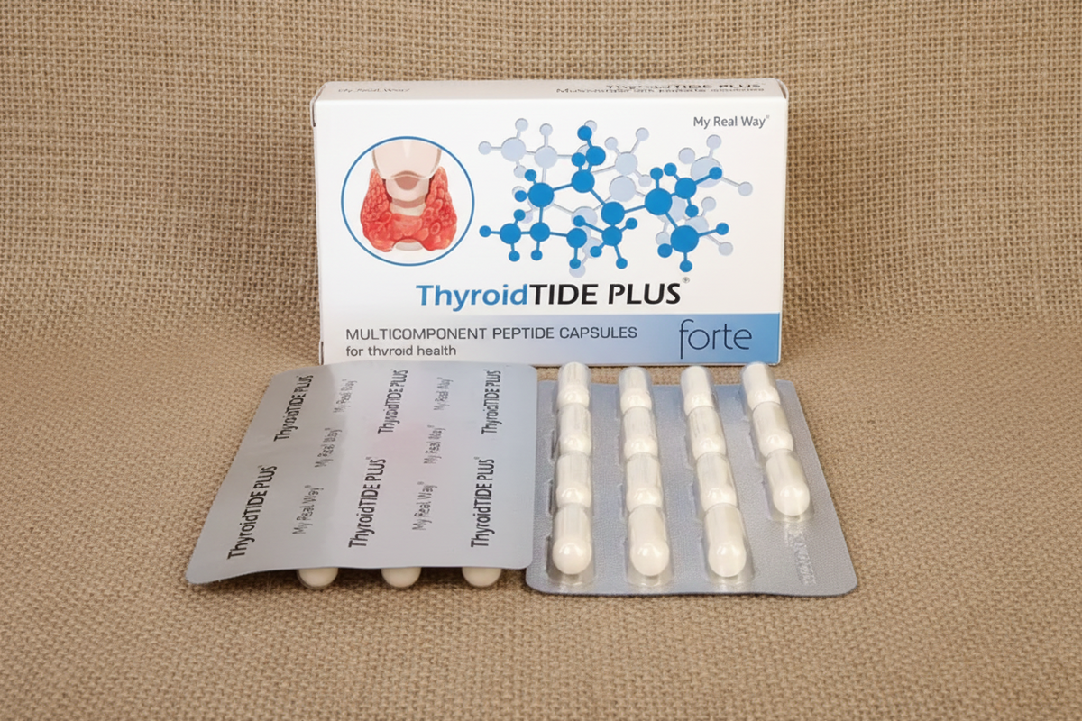 Maisto papildas skydliaukei ThyroidTIDE PLUS forte su peptidais,30 kaps.