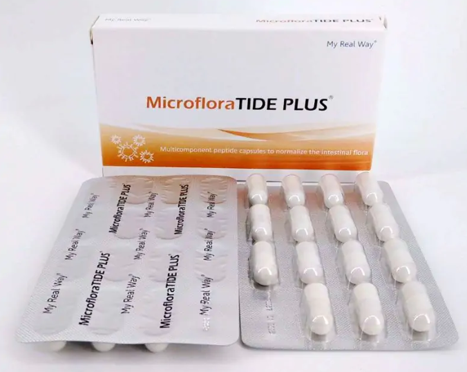 Maisto papildas  žarnyno mikroflorai  Microflora TIDE PLUS su peptidais,30kaps.