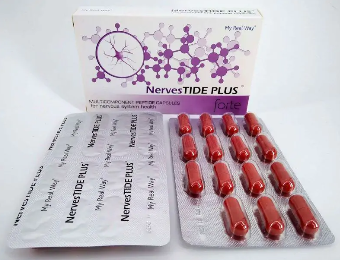 Maisto papildas nervų sistemai NervesTIDE PLUS forte su peptidais,30 kaps.
