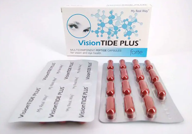 Maisto papildas akims VisionTIDE PLUS Forte su peptidais ,30 kaps