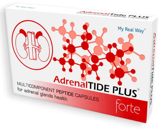 Maisto papildas antinksčiams AdrenalTIDE PLUS forte su peptidais,30 kaps.