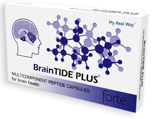 Maisto papildas smegenims BrainTIDE PLUS forte su peptidais,30 kaps.