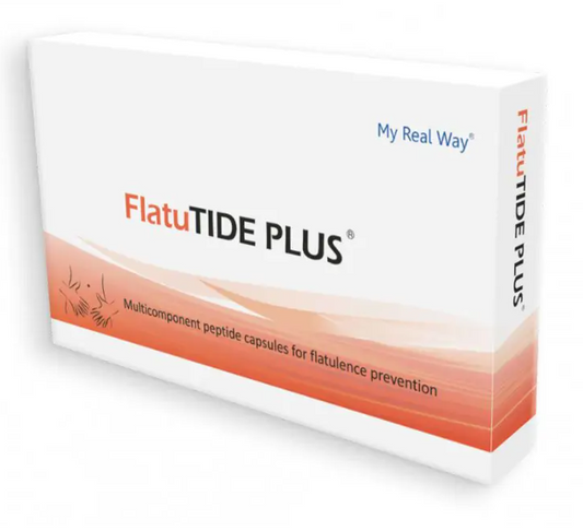 Maisto papildas nuo vidurių pūtimo FlatuTIDE PLUS su peptidais,30kaps.