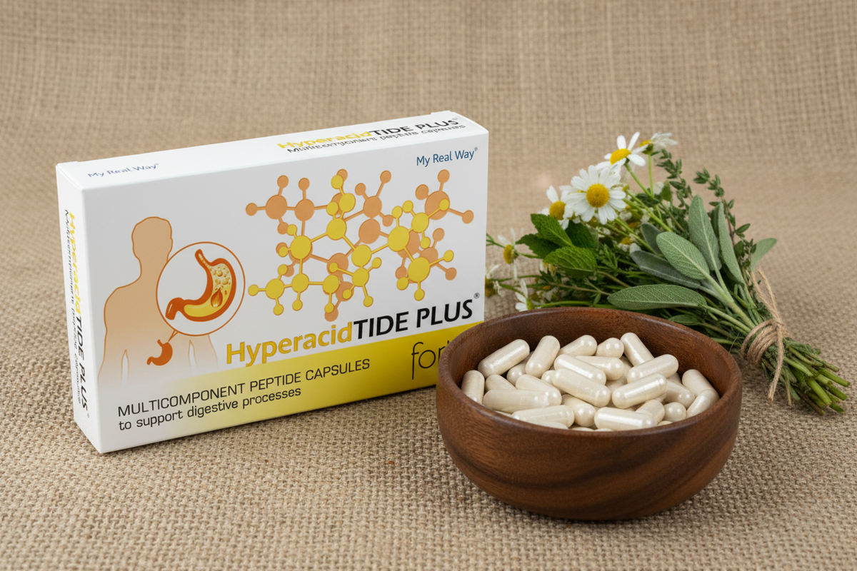 HyperacidTIDE PLUS Forte – Peptidų kompleksas skrandžiui esant padidėjusiam rūgštingumui
