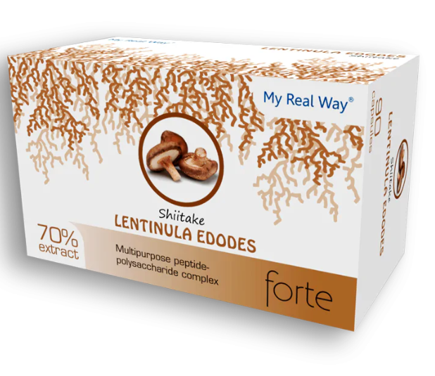 Šiitake grybų ekstraktas (Lentinula edodes Shiitake) 70% ,90 kaps