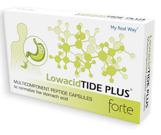 Maisto papildas skrandžiui LowacidTIDE PLUS forte ( mažo rūgštingumo),30kaps.