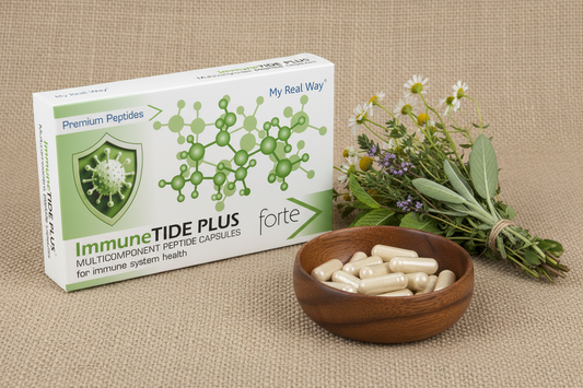 Maisto papildas imunitetui palaikyti ImmuneTIDE PLUS su peptidais,30 kaps.