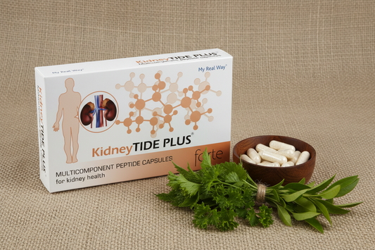 Maisto papildas inkstams KidneyTIDE PLUS forte su peptidais,30 kaps.