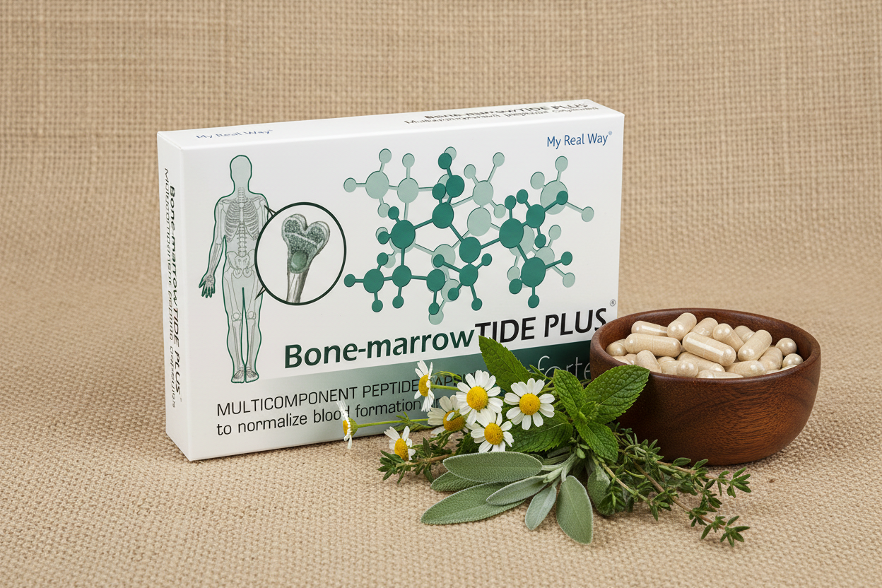 Maisto papildas kaulų čiulpams Bone-marrowTIDE PLUS Forte su peptidais,30 kaps.