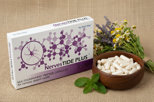 Maisto papildas nervų sistemai NervesTIDE PLUS forte su peptidais,30 kaps.