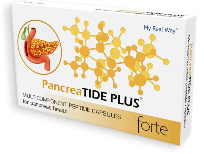 Maisto papildas kasai PancreaTIDE PLUS forte su peptidais,30kaps.